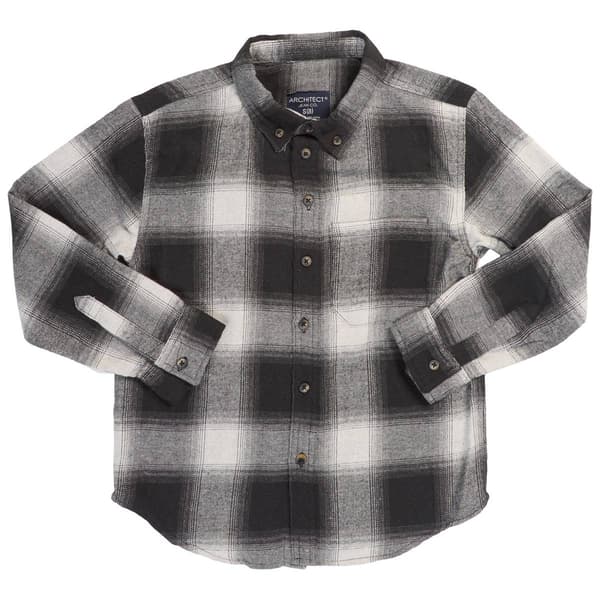 Boys (8-20) Architect(R) Flannel Shirt - Black/Charcoal - image 