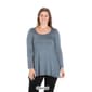 Plus Size 24/7 Comfort Apparel Poised Long Sleeve Swing Tunic Top - image 5