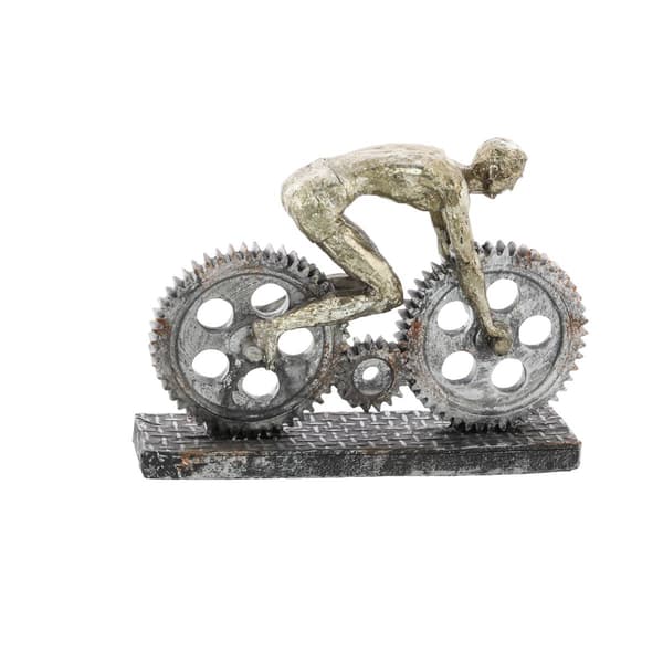 9th & Pike® Motorcycle Rider Sculpture