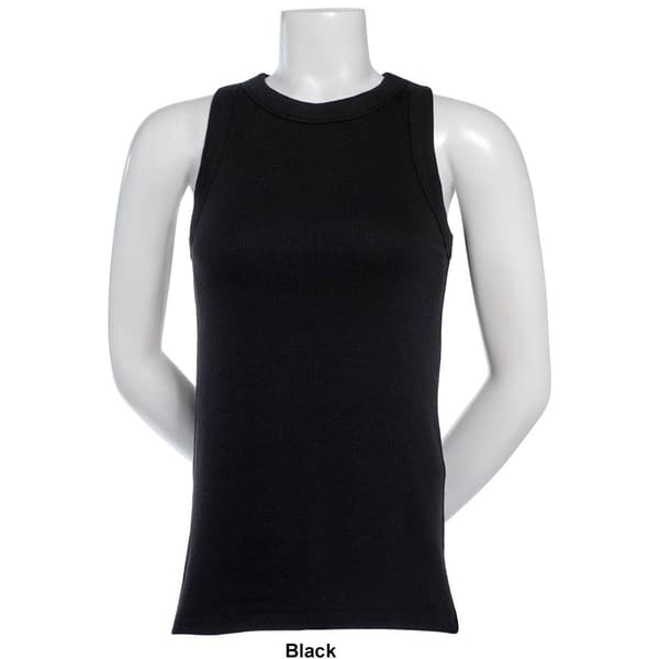 Womens Architect&#174; 2x2 Rib High Neck Solid Tank Top