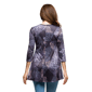Womens 24/7 Comfort Apparel Grey Abstract V-Neck Tunic Top - image 3