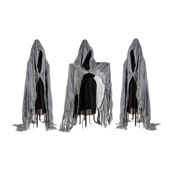 Evergreen Lighted Halloween Reaper Stakes - Set of 3 - image 