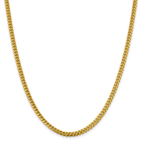 Mens Gold Classics&#8482; 4.25mm. 14kt. Miami Cuban Chain Bracelet