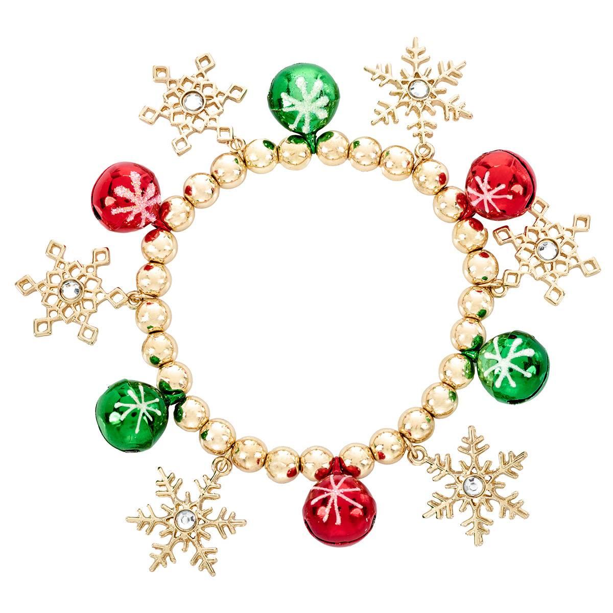 Snowflake Charm Stretch Bracelet