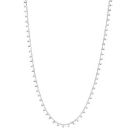 Design Collection Silver-Tone Beaded Chain Necklace