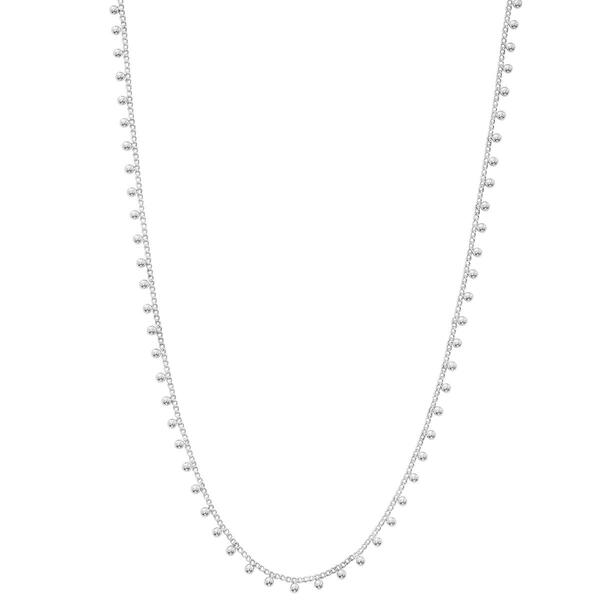 Design Collection Silver-Tone Beaded Chain Necklace - image 