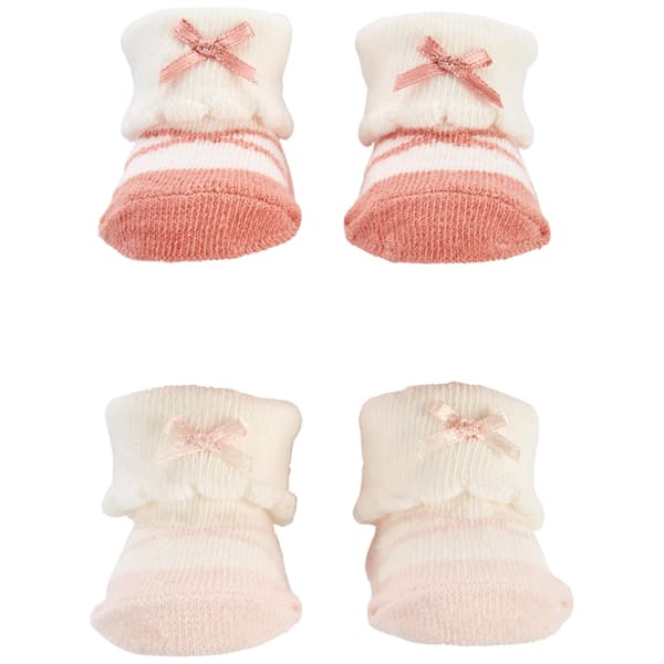 Baby Girl &#40;NB&#41; Carter's&#40;R&#41;  2pk. Mary Jane Booties - image 
