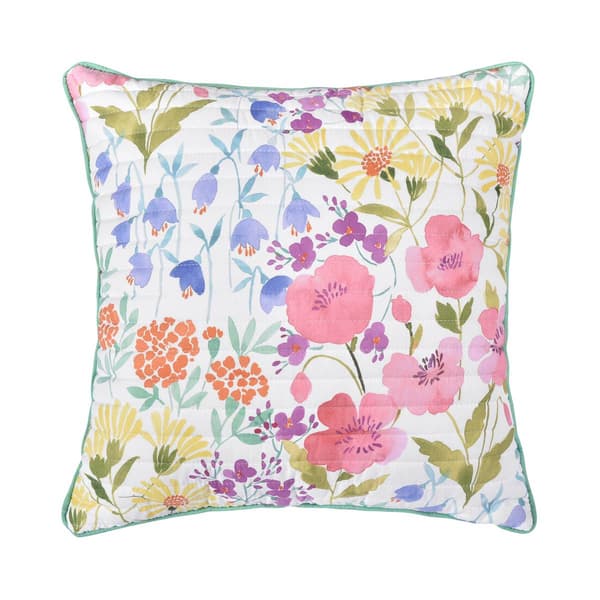 J. Queen New York Jules 18in. Square Quilted Decor Throw Pillow - image 