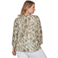 Plus Size Hearts of Palm Tropical Twist 3/4 Sleeve Blouse - image 2