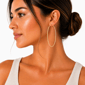 Saffron 60mm 18kt. Gold Polished Flat Bottom Hoop Earrings - image 2