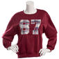 Juniors No Comment NYC Fleece Crew Neck With Headband- Maroon - image 1