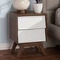 Baxton Studio Hildon 2 Drawer Storage Nightstand - image 1