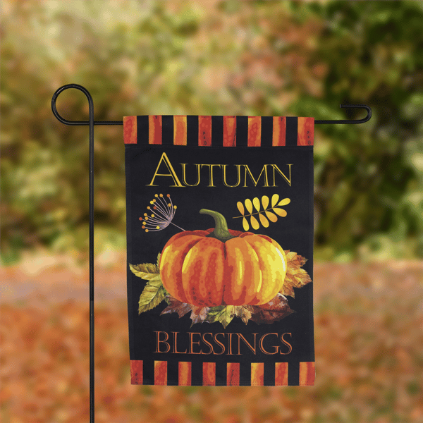 Northlight Autumn Blessings Pumpkin Fall Harvest Garden Flag - image 