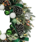 Puleo International Pre-Lit White& Green Adorned Christmas Wreath - image 4