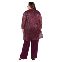 Plus Size R&M Richards Sequined Duster Pant Set