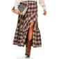 Juniors No Comment Plaid Tier Maxi Skirt with Slit - image 1