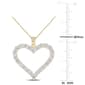 Sterling Silver 18kt. Gold Dew Moissanite Heart Pendant - image 3
