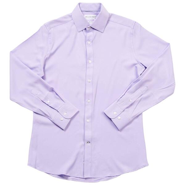 Mens Bill Blass Stretch Twill Slim Fit Dress Shirt - Lavender - image 