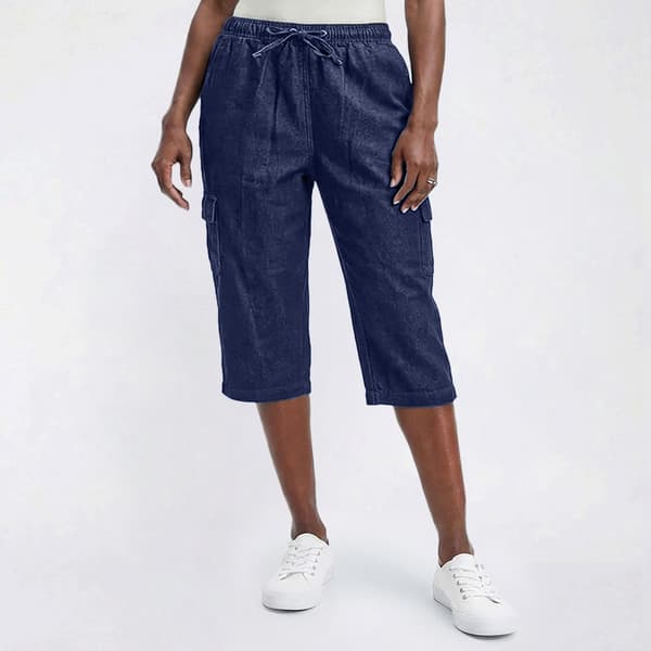Plus Size Hasting & Smith Denim Cargo Capris - image 