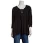 Women NY Collection 3/4 Sleeve Ring Rib Knit Blouse - image 1