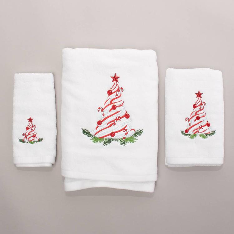 Avanti Candy Cane Christmas Towel Collection