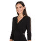 Petites R&M Richards 3/4 Embellished Sleeve Surplice Sheath Dress - image 3