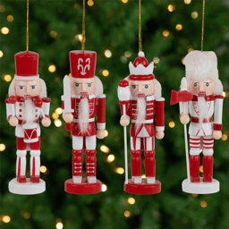Northlight 4ct. Nutcracker Soldiers Wooden Christmas Ornaments