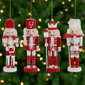 Northlight 4ct. Nutcracker Soldiers Wooden Christmas Ornaments - image 1