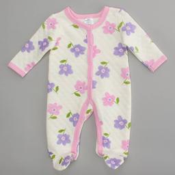 Baby Girl (3-9M) Little Beginnings(R) Flowers Quilted Sleep N Play