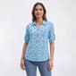 Womens Emily Daniels Elbow Sleeve Medallion Scroll Blouse - image 1