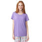 Womens HUE&#40;R&#41; Short Sleeve Solid Scoop Pajama Tee - image 1