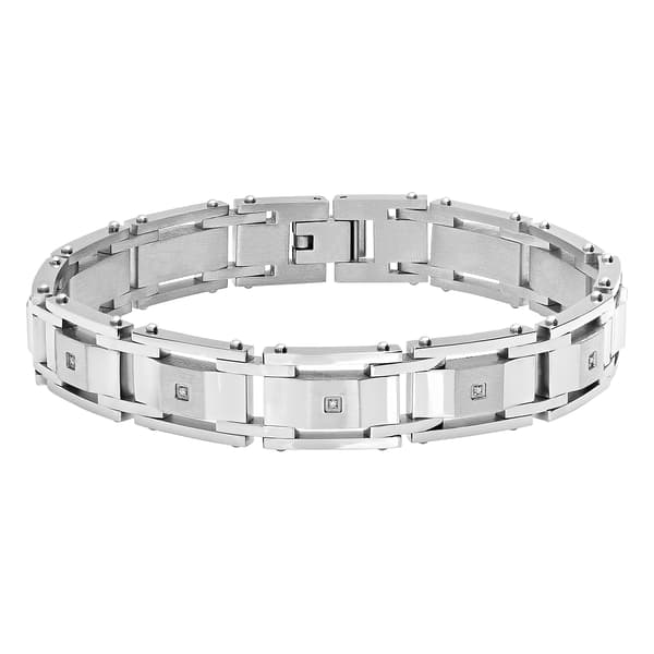 Mens Gentlemen's Classics™ Silver-Tone Link Bracelet