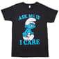 Young Mens Brisco Brands(tm) Smurfs Ask Me If I Care Graphic Tee - image 1
