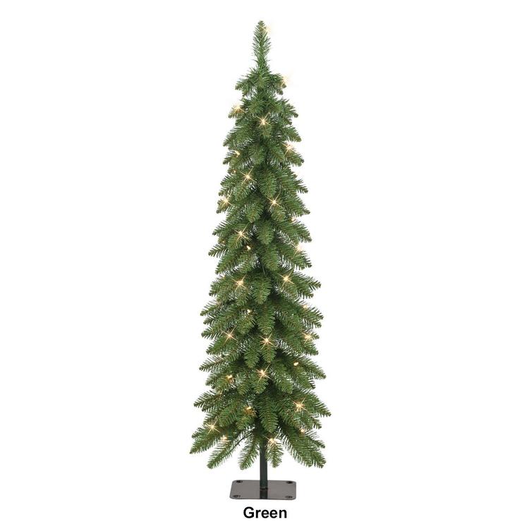 Puleo International 4ft. Pre-Lit Artificial Alpine Christmas Tree