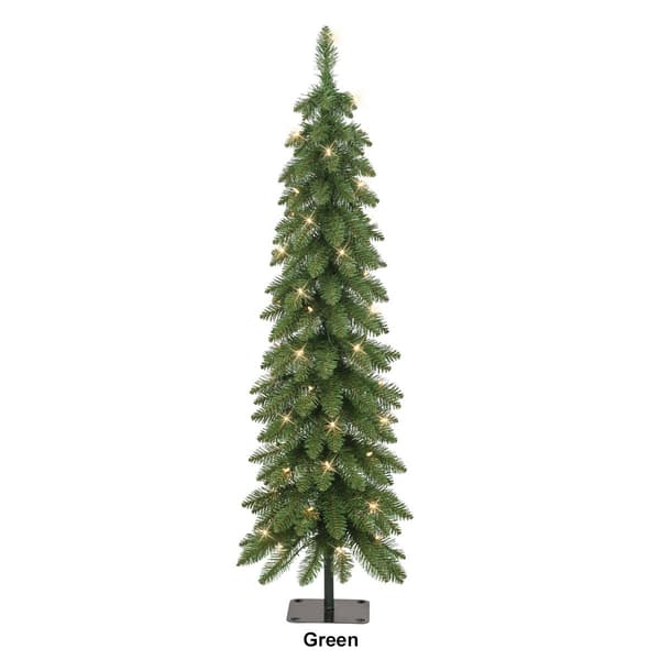 Puleo International 4ft. Pre-Lit Artificial Alpine Christmas Tree