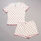 Womens Poppy&Clay Short Sleeve Cotton Mushroom Hearts Pajama Set - image 2
