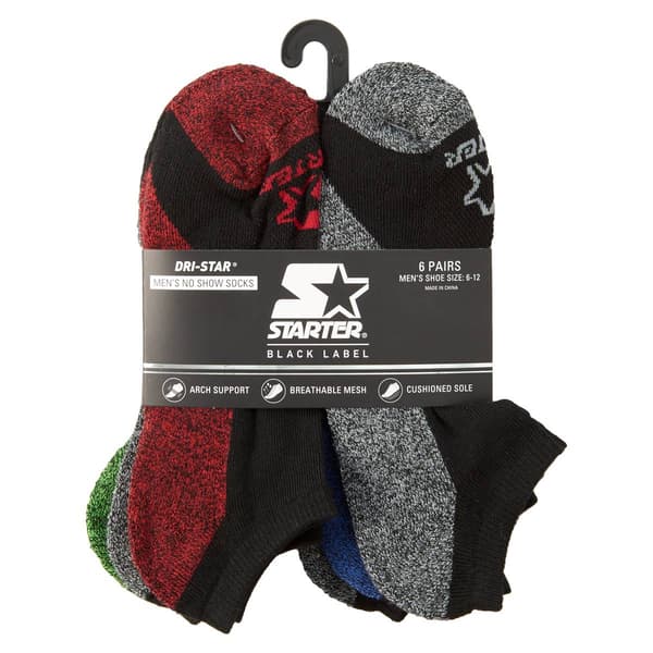 Mens Starter 6pk. No Show Socks