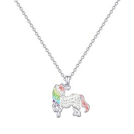 Crystal Critter Rainbow Unicorn Pendant