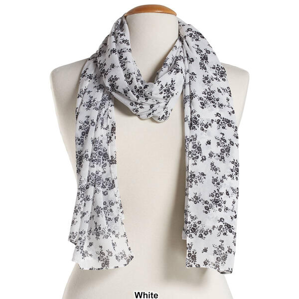 Renshun Small Floral Oblong Scarf