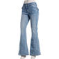 Juniors Celebrity Pink Mid Rise Back Flap Pocket Flare Jeans - image 2