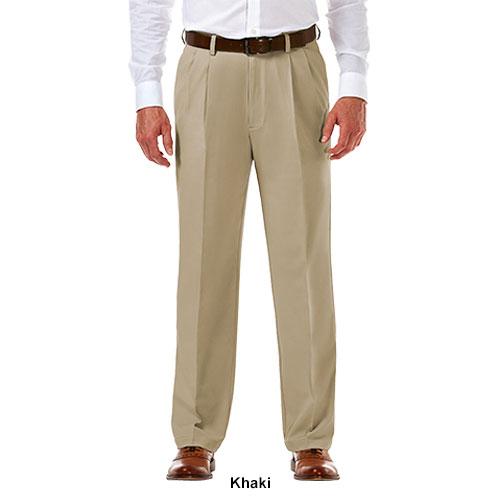 Mens Haggar® Cool 18® PRO Heather Classic Pleat Front Pants