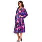 Womens 24/7 Comfort Apparel Multicolor Empire Waist Midi Dress - image 3