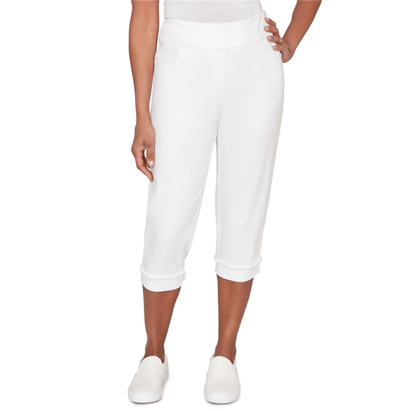 Womens Alfred Dunner Port Side Pearl Denim Super Stretch Capri - image 