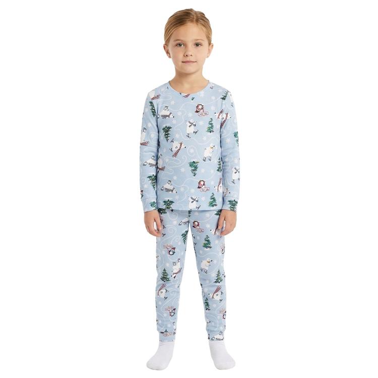 Girls OurFamJam Long Sleeve Polar Bear Jogger Pajama Set