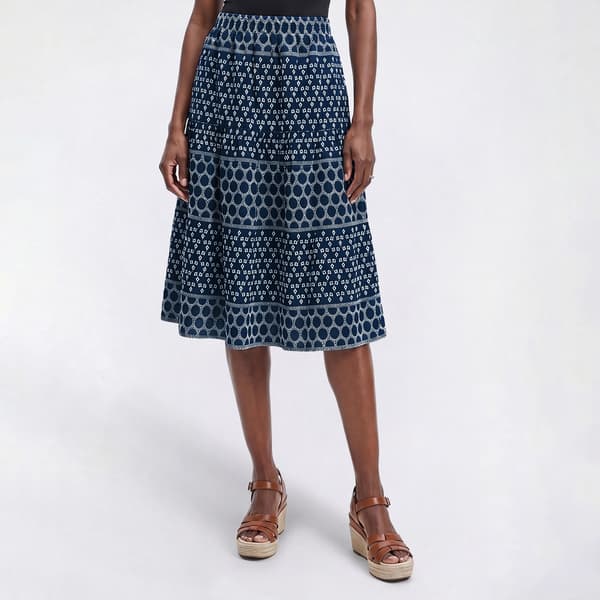 Womens Nanette Lepore Mixed Geometric Embroidered Midi Skirt - image 