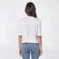 Womens Nina Leonard Elbow Sleeve Button Trim Shrug - image 2