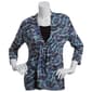 Petite Notations 3/4 Sleeve Two in One Abstract Blouse - image 1
