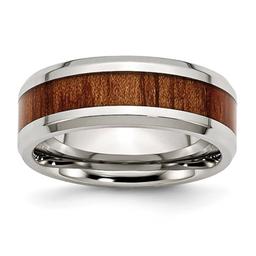 Mens Gentlemen's Classics(tm) Wood Enamel Inlay Wedding Band
