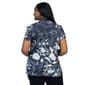 Plus Size 24/7 Comfort Apparel Floral Short Sleeve V-Neck Blouse - image 3