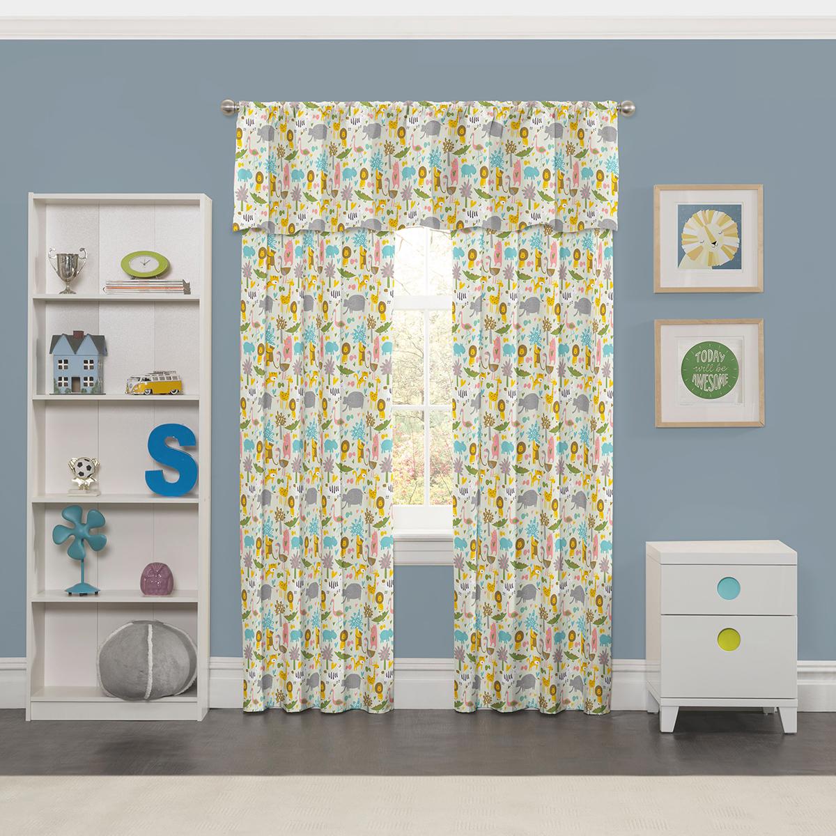 Jungle Party Fabric Rod Pocket Valance - 42x84